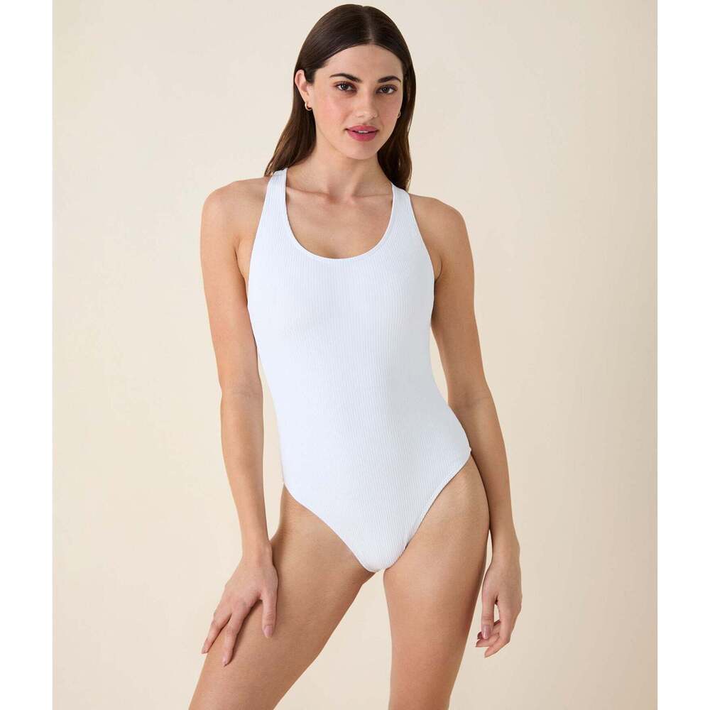 Andie The Tulum One Piece - Eco Nylon - White - Long Torso Size XLWHITE / XL